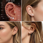 70 Pairs Gold Stud Earrings Set for Women Multipack, Trendy Hypoallergenic Pearl Cubic Zirconia Multiple Piercings Earrings Packs, Chunky Hoops Earrings for Gift Jewelry