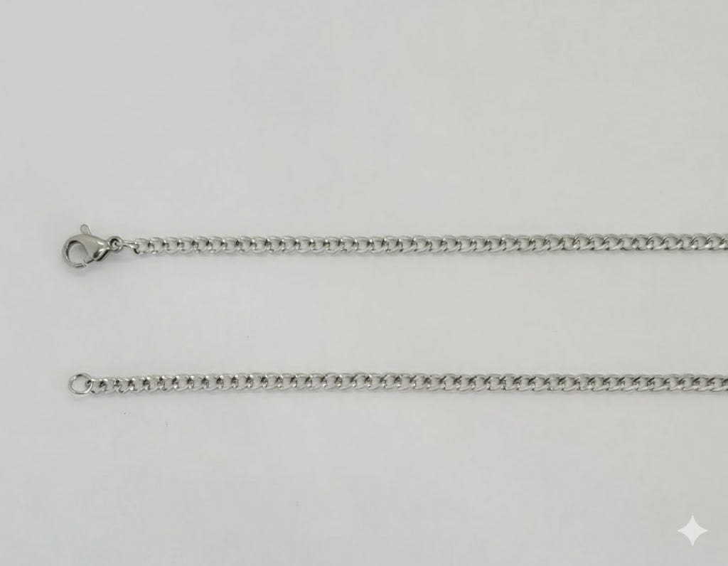(4-3102) Stainless Steel - 3mm Curb Link Chain.