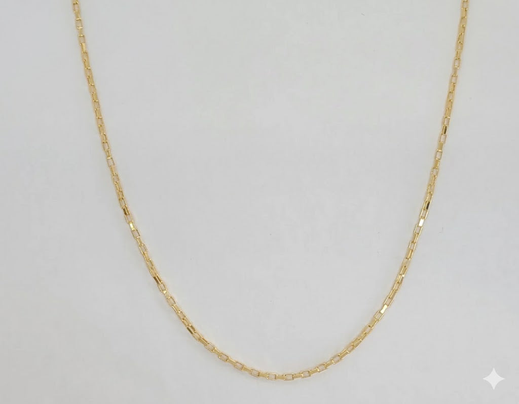 (1-1813-2) Cadena de eslabones con clip de papel de 1,5 mm laminado en oro - BGF