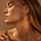 12 Pairs Hypoallergenic Large /Gold Hoop Earrings Set for Women, Big Thin Thick Gold Hoops Earrings Loop Pack for Jewelry Gift 40mm/50mm