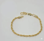 (1-0442) Pulsera de cuerda de 3 mm laminada en oro - BGF