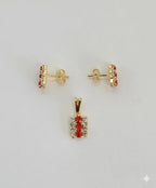 (1-6317) Laminado dorado - Juego de piedras de circón - BGF