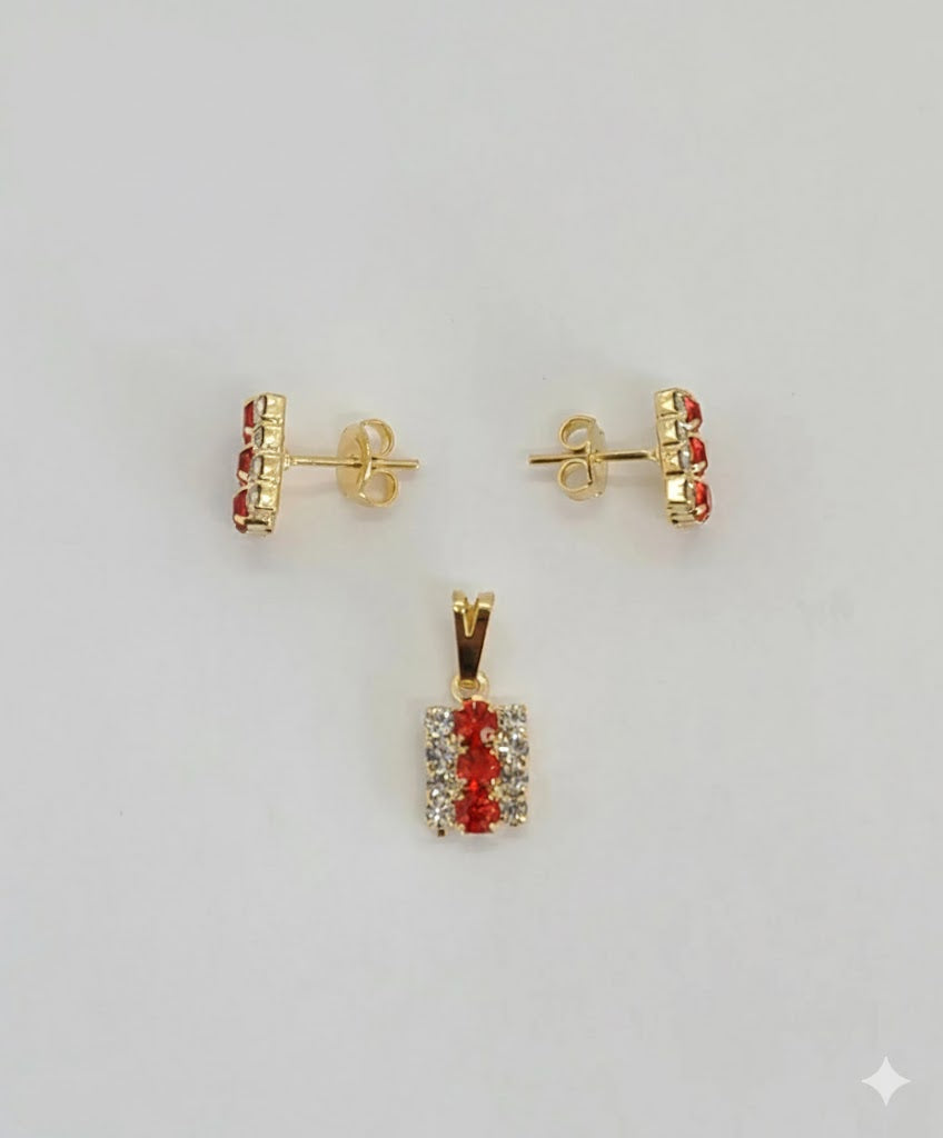 (1-6317) Laminado dorado - Juego de piedras de circón - BGF