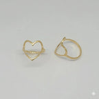 (1-3013-1) Anillo de corazón laminado en oro - BGF