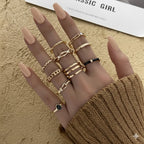 73 Pcs Gold Jewelry Set with 6Pcs Layered Necklace, 11 Pcs anklet and 7Pcs Earring Ear Cuff,12Hoop Earrings ,15pcs Rings,21pcs stud earrings Jewerly set for Women Pack for Friendship Party Gift