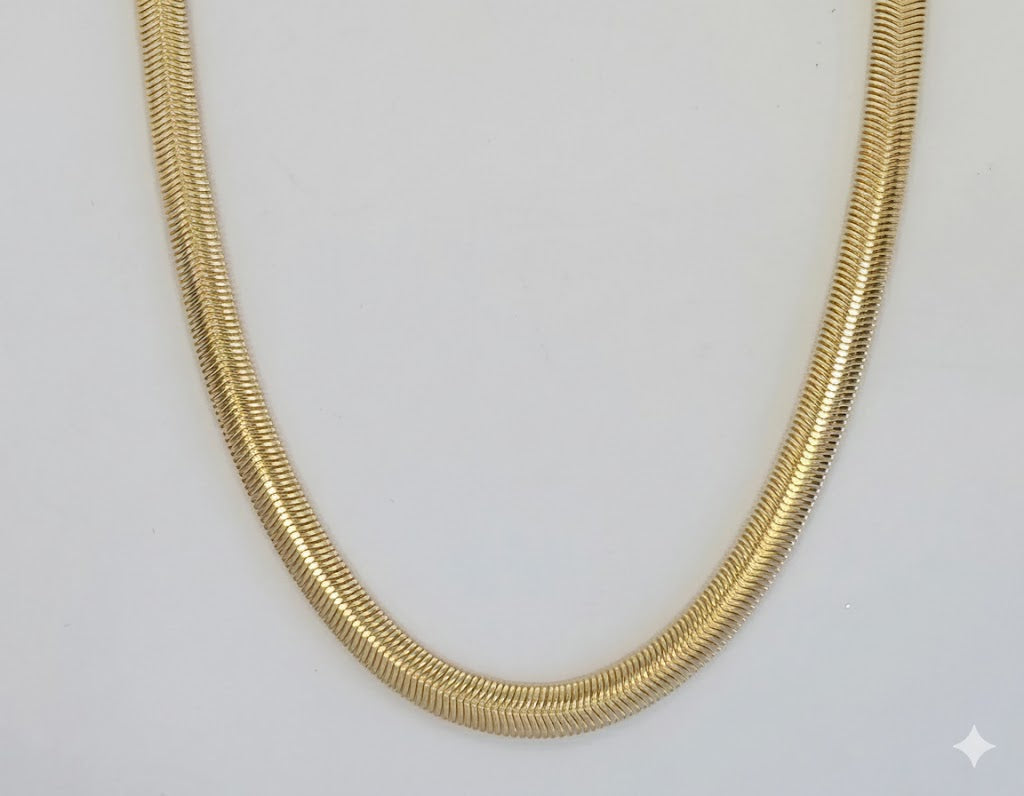 (1-1634) Gold Laminate - 6mm Magic Herringbone Link Chain - BGF