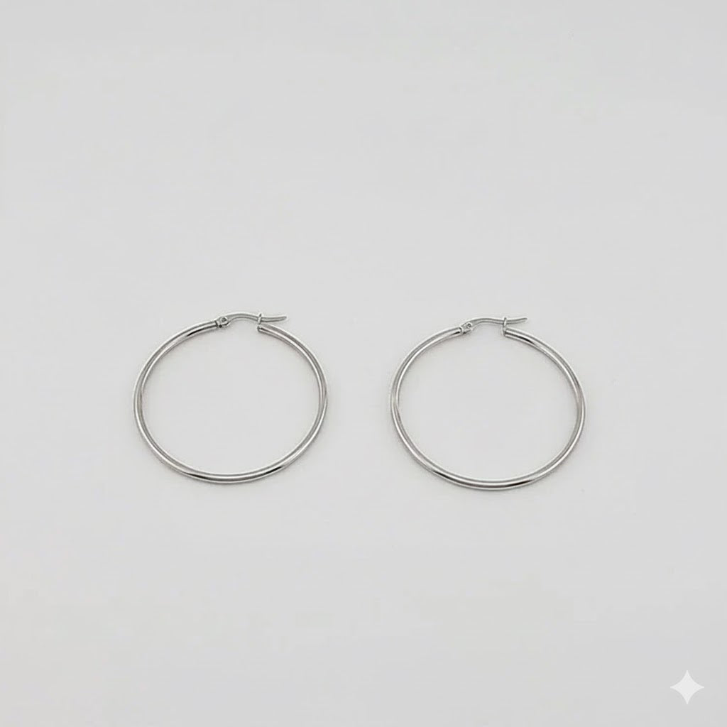 (4-2165) Stainless Steel - Plain Hoops.