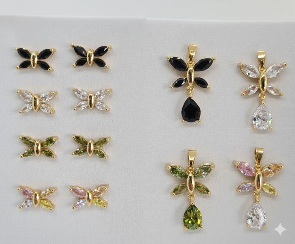 (1-6374) Laminado dorado - Juegos de mariposas - BGO