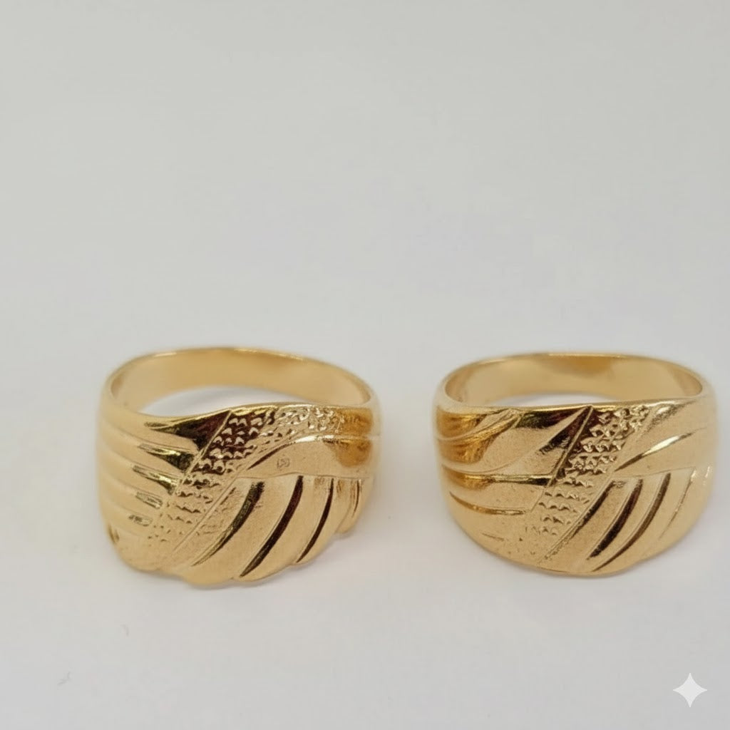 (1-3015) Laminado de Oro - Anillo con Diseño - BGO