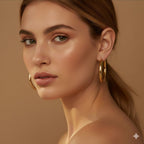 12 Pairs Hypoallergenic Large /Gold Hoop Earrings Set for Women, Big Thin Thick Gold Hoops Earrings Loop Pack for Jewelry Gift 40mm/50mm