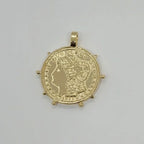 (1-2460-1) Laminado de oro - Colgantes de medalla gruesos - BGF