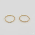 (1-3009) Anillo de banda geométrica laminado en oro - BGF