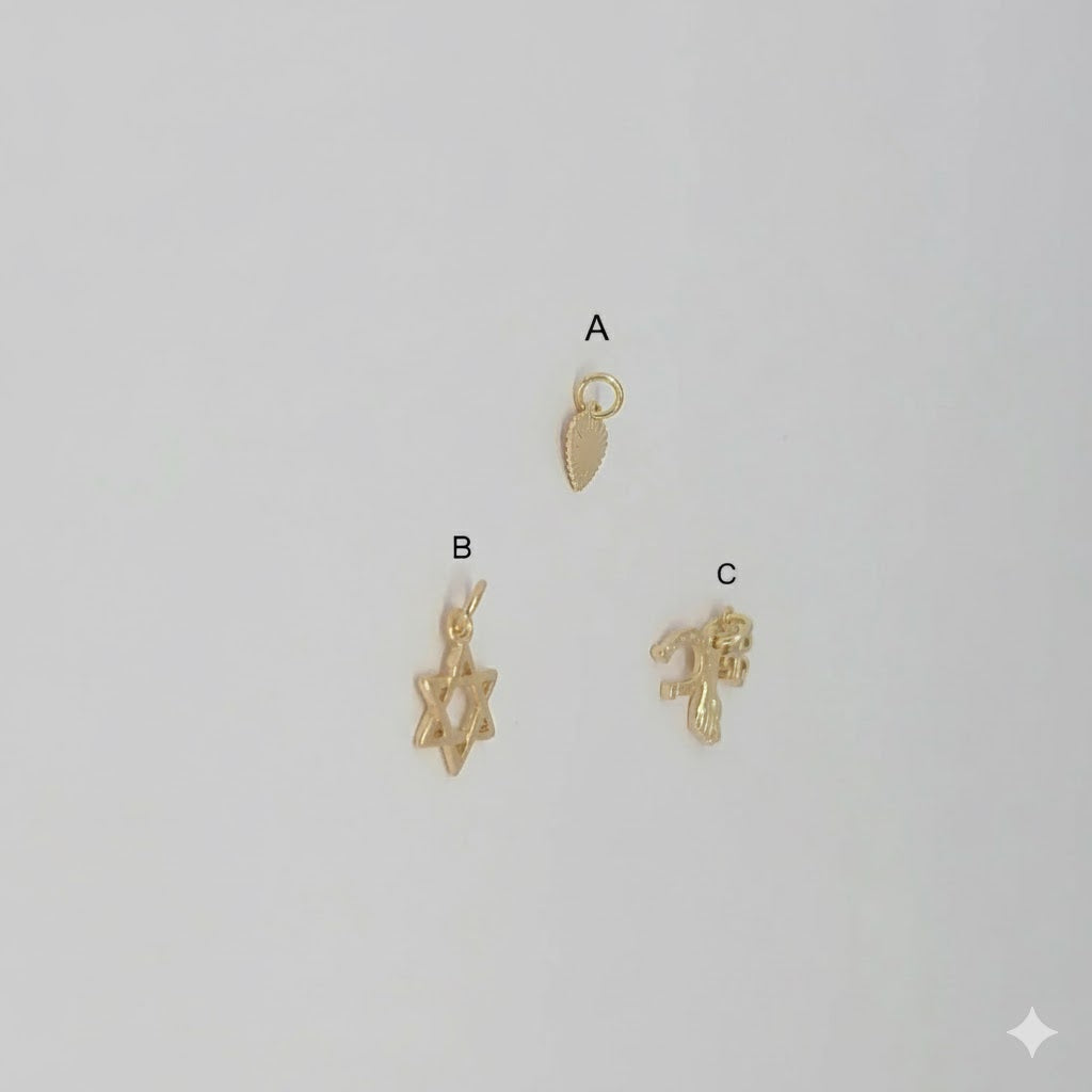 (1-2001-1) Laminado de oro - Colgantes pequeños - BGF