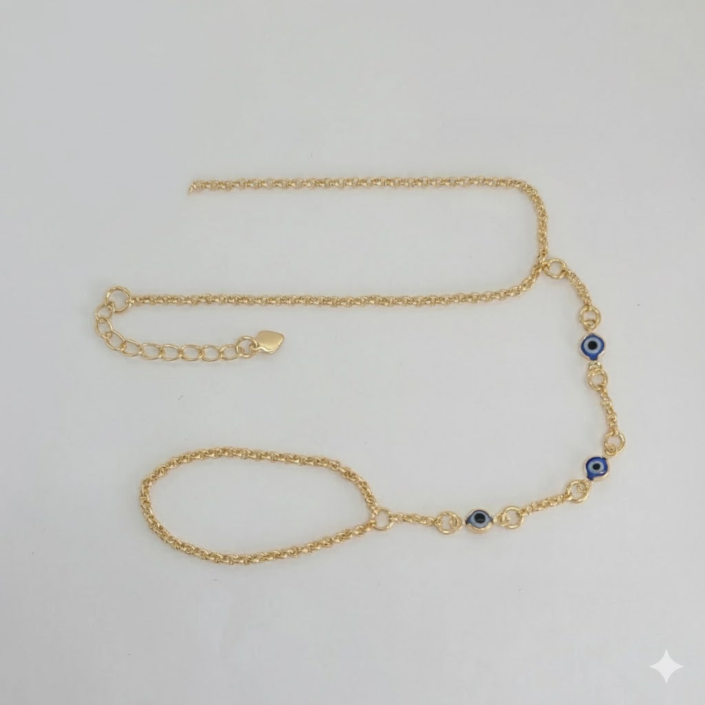 (1-0569-1) Pulsera de cadena de mano de 2 mm laminada en oro - 18 cm - BGF