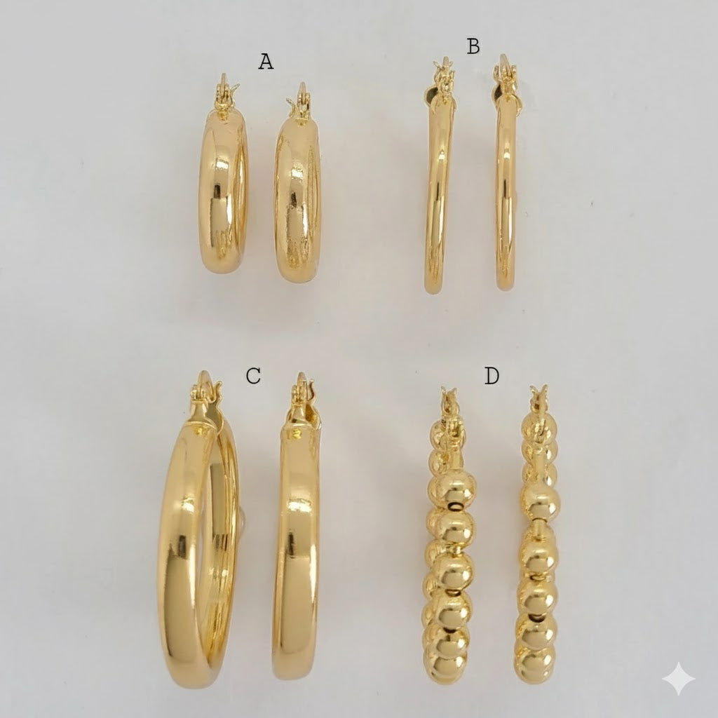 (1-2864) Aros Laminado Oro - BGO