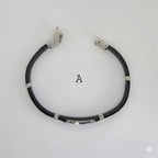 (MBRA-16-Q) Pulsera de acero inoxidable y cuero para hombre.