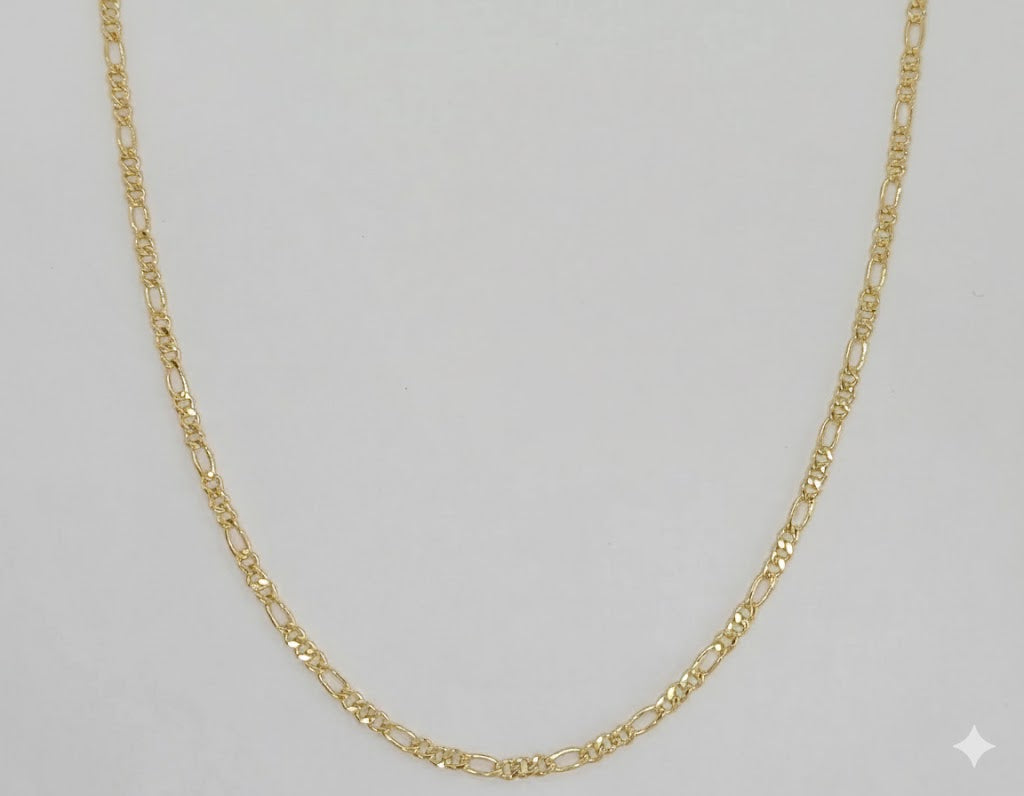 (1-1948) Laminado dorado - Cadena de eslabones Figaro de 2,5 mm - BGF