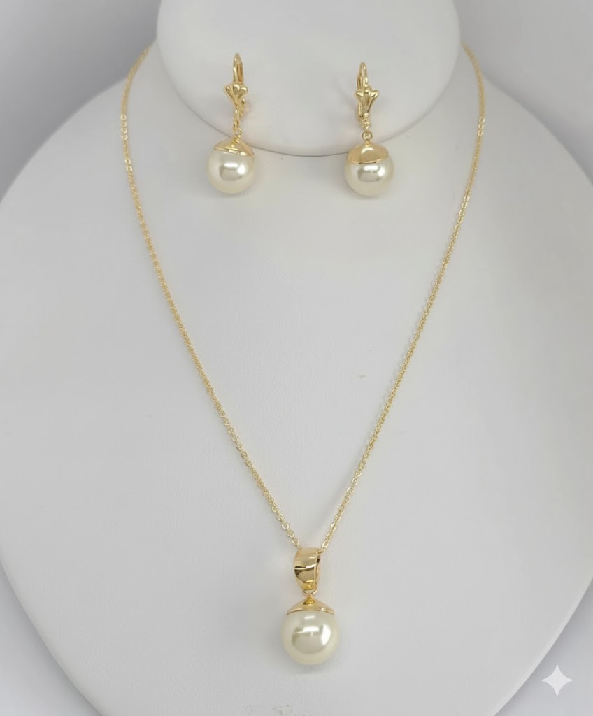 (1-6119-E) Laminado dorado - Juego de perlas - BGF