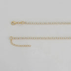 (1-6330) Collar de tenis con circonitas laminadas en oro - BGF