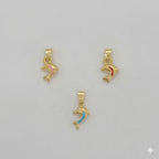 (1-2029) Laminado de oro - Colgantes de delfines - BGF