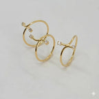 (1-3069-1) Gold Laminate - Zircon Adjustable Ring - BGF