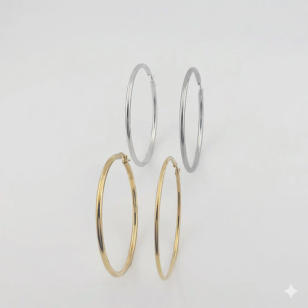 (4-2187) Stainless Steel - Plain Hoops.