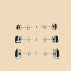 (2-3079) 925 Sterling Silver - Stud Earrings.