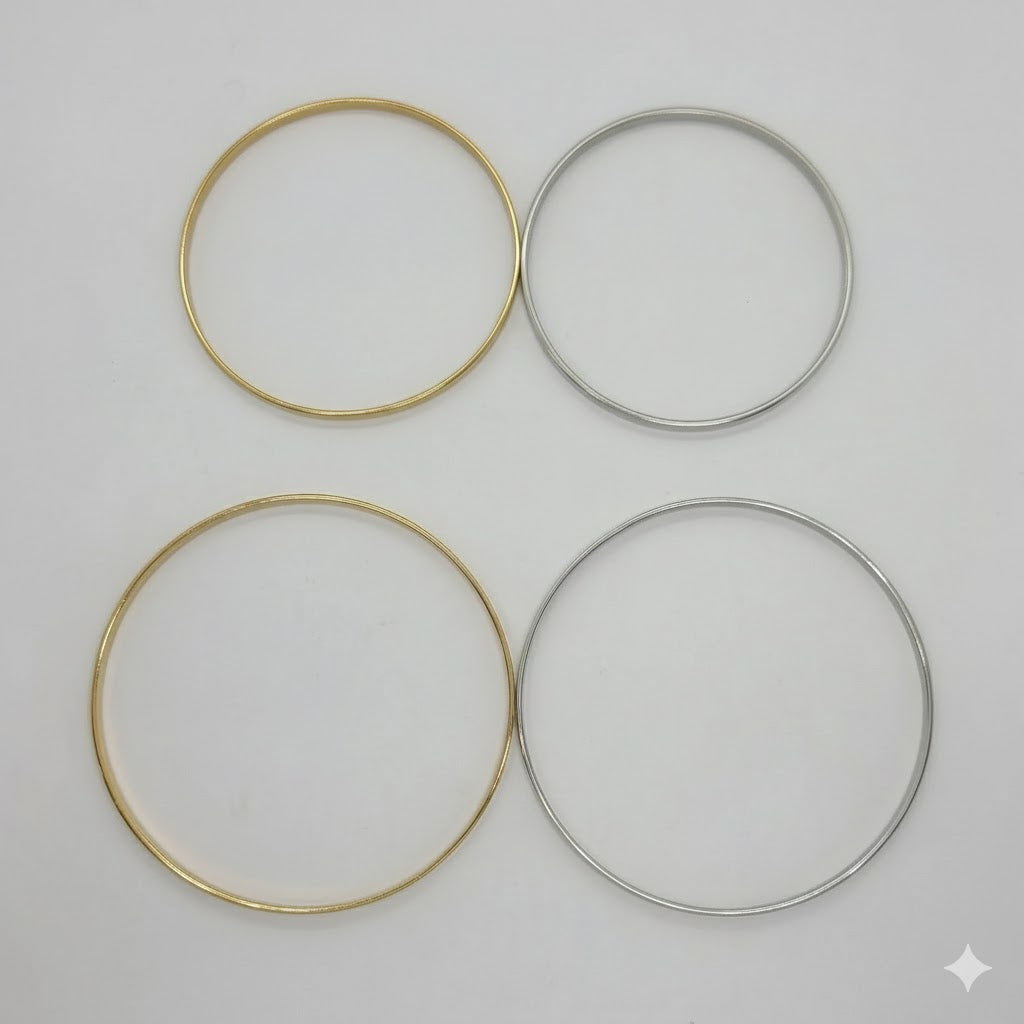 (MBRA-20-U) Stainless Steel - 3mm Plain Bangle.