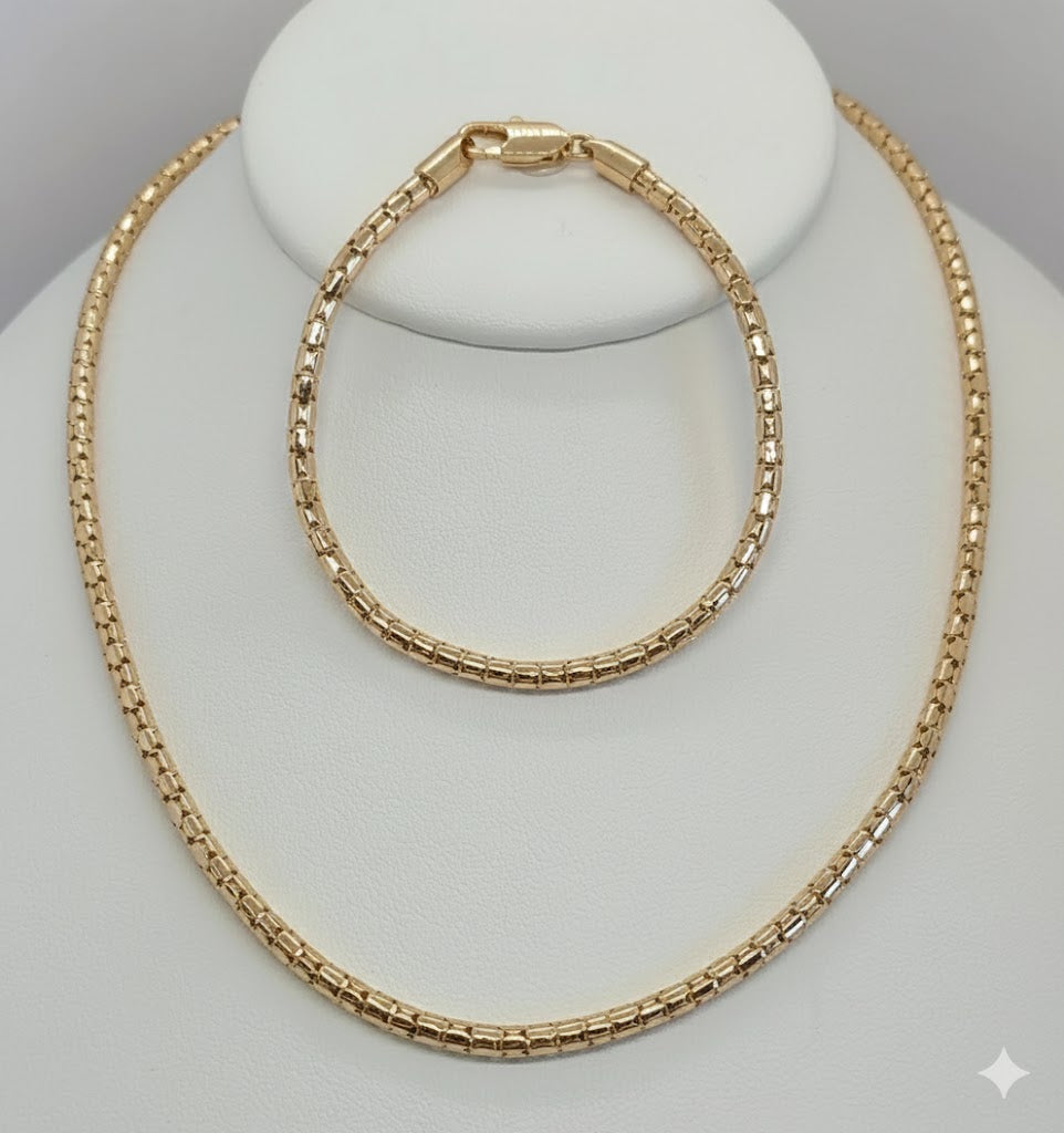 (1-6224) Laminado dorado - Juego de conectores de tubo - BGO