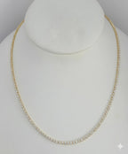 (1-6330) Collar de tenis con circonitas laminadas en oro - BGF