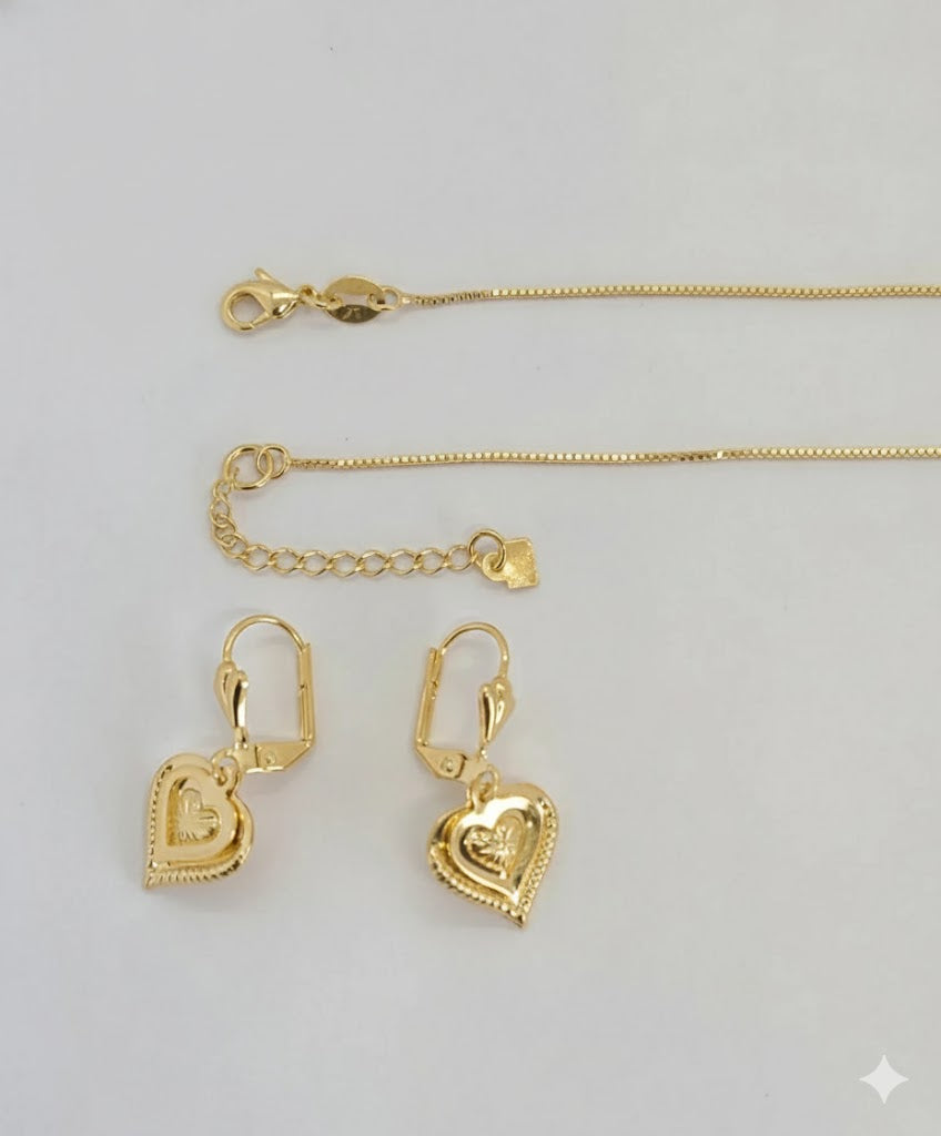 (1-6015) Laminado dorado - Conjunto de corazones - BGF