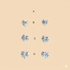 (2-3037) 925 Sterling Silver - Zircon Stud Earrings.