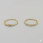 (1-3013-2) Anillo de circonitas laminadas en oro - BGF