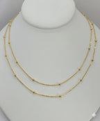 (1-6097) Collar de capas de bolas laminadas en oro - BGF