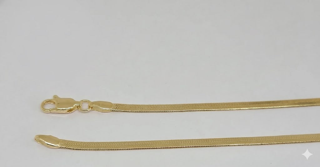 (1-0434) Laminado de oro - Pulsera de espiga de 3 mm - BGF