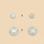 (2-3198) 925 Sterling Silver - Half Ball Stud Earrings.