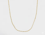 (1-1582-2) Cadena de eslabones de cuentas de 1 mm laminadas en oro - BGF