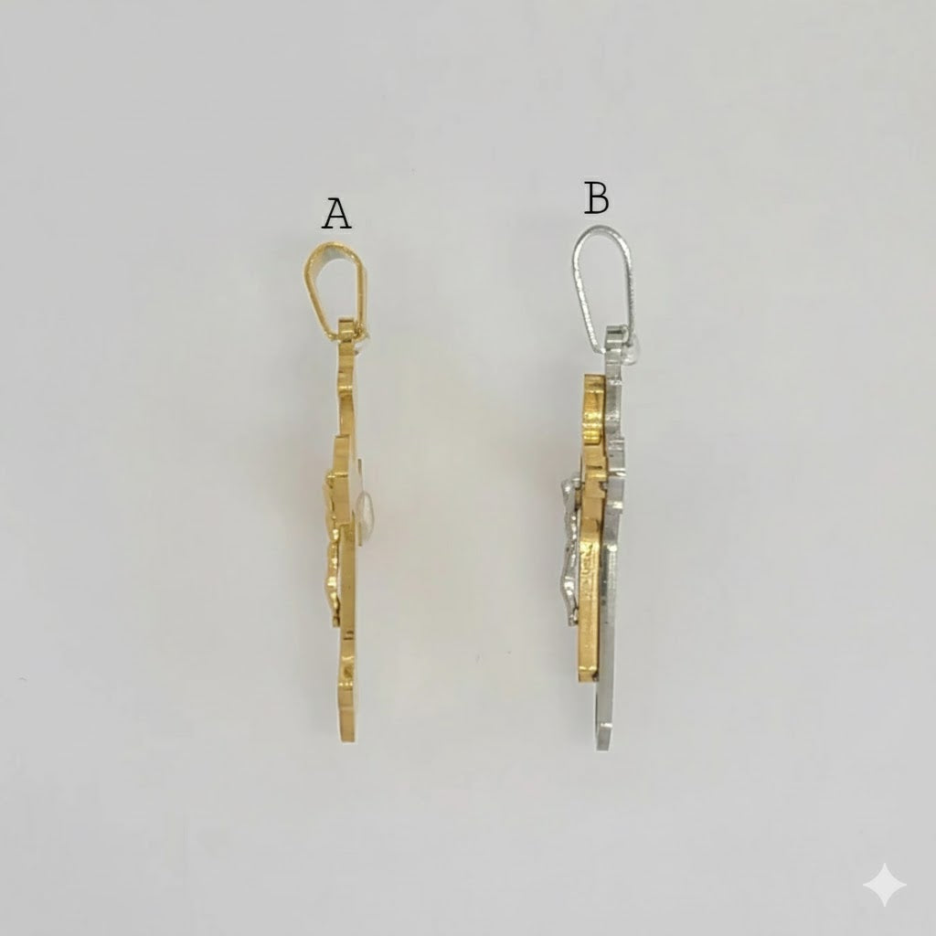 (4-2378) Acero inoxidable - Colgantes de cruz.