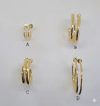 (1-2603-5) Laminado dorado - Aros lisos de media luna - BGF