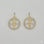 (1-2466) Laminado dorado - Colgantes para niños - BGF